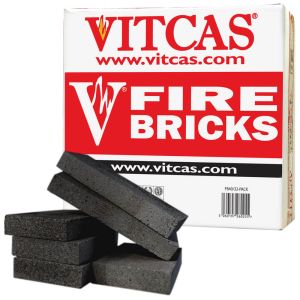 VITCAS Fire Bricks-6 Black for Stoves & Fireplaces