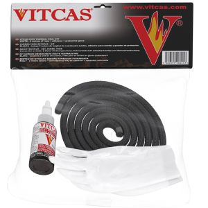 Black Rope + Adhesive - Kit for Fireplaces & Stoves