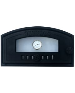 Cast Iron Oven Glass Door with Thermometer
