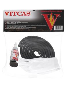 Black Rope + Adhesive - Kit for Fireplaces & Stoves