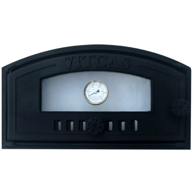 Cast Iron Oven Glass Door with Thermometer