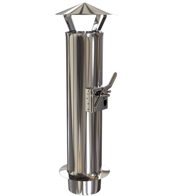 Chimney Flue with Cowl and Damper