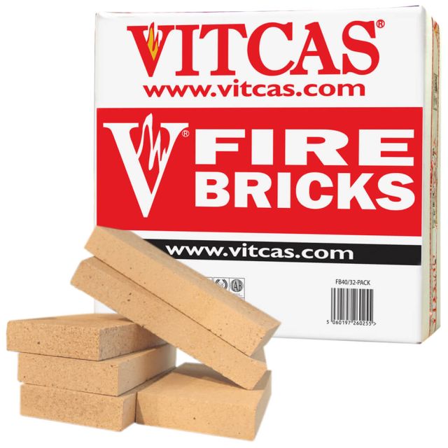 VITCAS 6 Fire Bricks Replacement Box for Stoves & Fireplaces - VITCAS