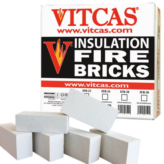 Insulating Fire Bricks-VITCAS Grade 23 - 2300°F/ 1260°C 
